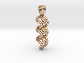 Strange knit [pendant] in 9K Rose Gold 