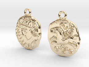 Veliocasse coins in 9K Yellow Gold 