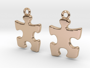 Puzzle pieces in 9K Rose Gold 