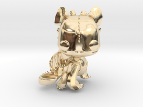 Funko Chimuelo 3D Model Funko Pop OBJ 3D print in 14k Gold Plated Brass: Small