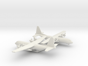 Lockheed C-130H-30 Hercules in White Natural Versatile Plastic: 1:600
