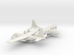 Lockheed C-130J Super Hercules in White Natural Versatile Plastic: 1:600