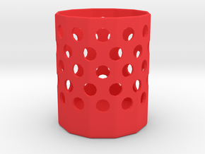 Basket Pencil Holder in Red Smooth Versatile Plastic