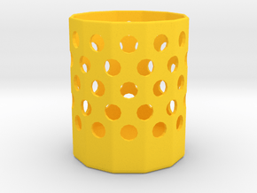 Basket Pencil Holder in Yellow Smooth Versatile Plastic