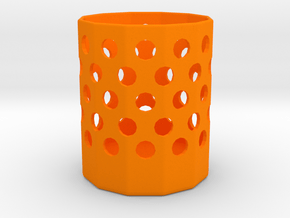 Basket Pencil Holder in Orange Smooth Versatile Plastic