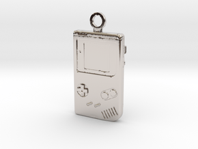 Classic Hand Held Console Keychain - Top Shell in Platinum