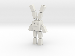 Space Bunny Robot in White Natural TPE (SLS)