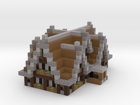 Minecraft Medieval Small School in Natural Full Color Sandstone