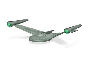 Romulan Vorval Bird of Prey v3 SNW style in Tan Fine Detail Plastic