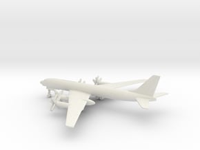 Tupolev Tu-114 Cleat in White Natural Versatile Plastic: 1:500