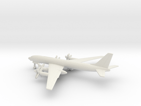Tupolev Tu-114 Cleat in White Natural Versatile Plastic: 1:600