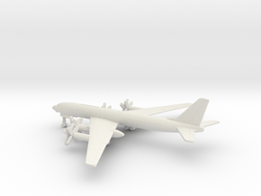 Tupolev Tu-114 Cleat in White Natural Versatile Plastic: 1:700