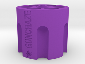 GunCraze Cylinder that holds 9mm D6 Bullet Dice in Purple Smooth Versatile Plastic