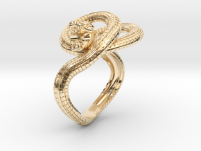 Bague Serpent Éternel in 14k Gold Plated Brass: 5 / 49