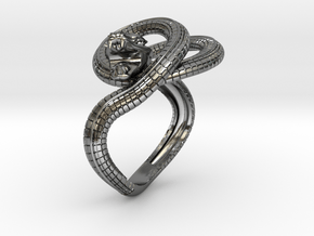 Bague Serpent Éternel in Polished Silver: 5 / 49