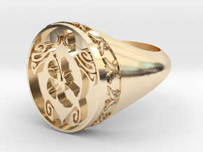 Bague Turtle in 14k Gold Plated Brass: 5 / 49