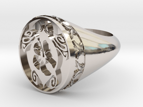 Bague Turtle in Rhodium Plated Brass: 5 / 49