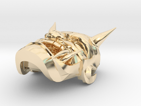 demon-mask in 9K Yellow Gold 