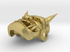 demon-mask in Natural Brass