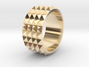 Bague Pyramids in 14k Gold Plated Brass: 5 / 49