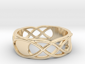 Double Infinity Ring in 9K Yellow Gold : 5 / 49