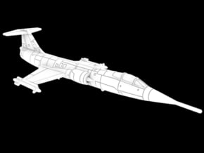 1:100 Scale F-104C Starfighter (Loaded, Gear Up) in White Natural Versatile Plastic