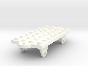 Building Block Chassis For Ho/00 Scale in White Smooth Versatile Plastic