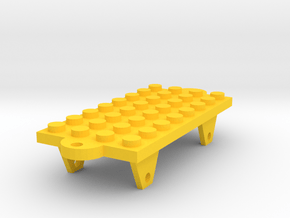 Building Block Chassis For Ho/00 Scale in Yellow Smooth Versatile Plastic