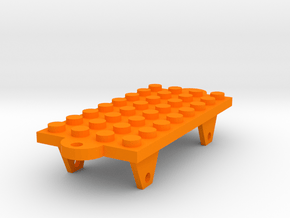 Building Block Chassis For Ho/00 Scale in Orange Smooth Versatile Plastic