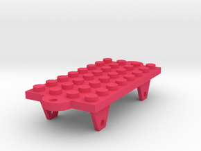 Building Block Chassis For Ho/00 Scale in Pink Smooth Versatile Plastic