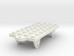 Building Block Chassis For Ho/00 Scale in White Natural TPE (SLS)