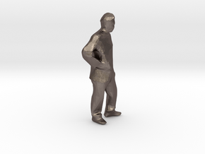 hands on hips 1/8" scale in Polished Bronzed Silver Steel