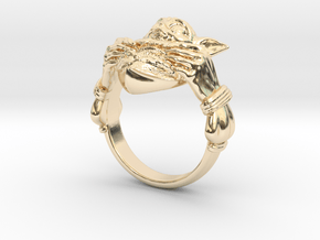 FP_0015_baby_yoda_claddagh_ring_US8 in 14k Gold Plated Brass