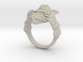 FP_0015_baby_yoda_claddagh_ring_US8 in Natural Sandstone