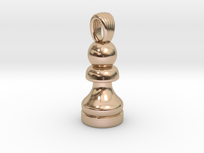 Classic chess pawn [pendant] in 9K Rose Gold 