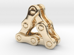 triangle of a bike chain [pendant] in 9K Yellow Gold 