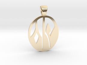 Flower yin yang [pendant] in 9K Yellow Gold 