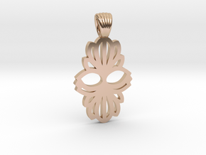 Art Deco double flower [pendant] in 9K Rose Gold 