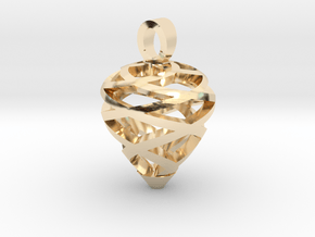 Pine cone [pendant] in 9K Yellow Gold 