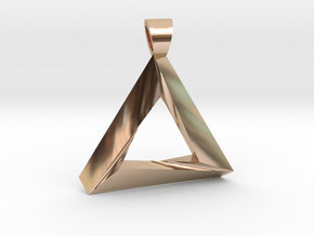 Twisted impossible triangle [pendant] in 9K Rose Gold 