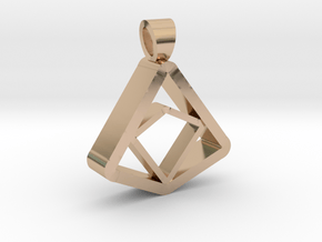 Square and Triangle illusion [pendant] in 9K Rose Gold 