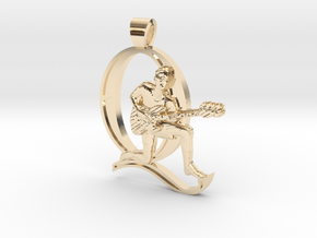John Deacon, Bassist [pendant] in 9K Yellow Gold 