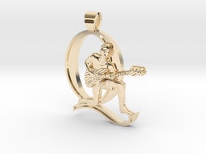 John Deacon, Bassist [pendant] in 9K Yellow Gold 