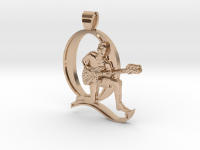 John Deacon, Bassist [pendant] in 9K Rose Gold 