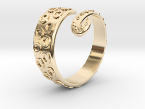 Tentacle ring in 9K Yellow Gold 