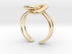 Crossed links [sizable ring] in 9K Yellow Gold 