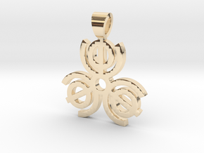 All in one [pendant] in 9K Yellow Gold 