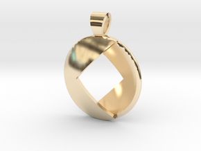 Double square [pendant] in 9K Yellow Gold 
