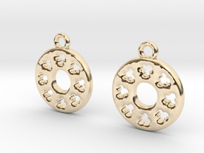 Rosette type 3 [earrings] in 9K Yellow Gold 