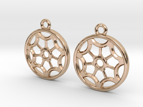 Rosette type 2 [earrings] in 9K Rose Gold 